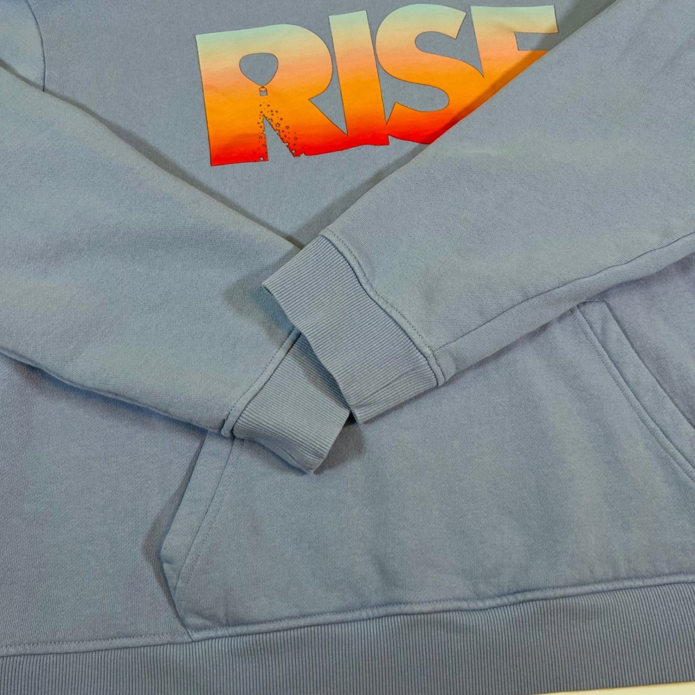 Zyia Active Hoodie XXL Blue Rise Graphic Kangaroo Pocket Sweatshirt - Picture 8 of 8